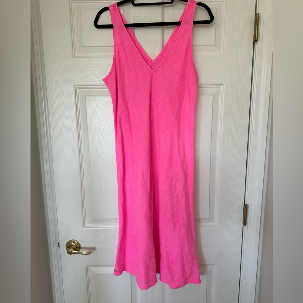 Lilly Pulitzer Vibrant Pink Midi Dress